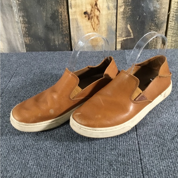 Olukai brown leather casual shoes ladies size 7 - Picture 2 of 8